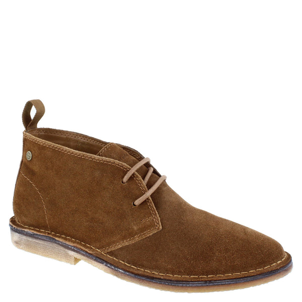 HX London Sahara Men's Suede Leather Lace Up Desert Boots