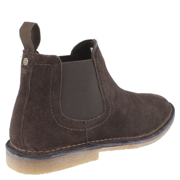 HX London Mojave Men's Suede Leather Pull On Desert Chelsea Boots