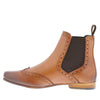 Harlow Leather Pointed Brogue Chelsea Boots