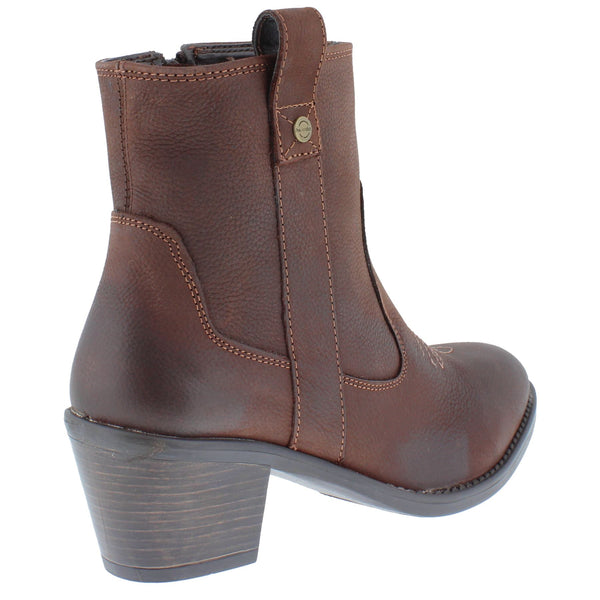 HX London Dakota Women's Leather Western Ankle Cowboy Boots