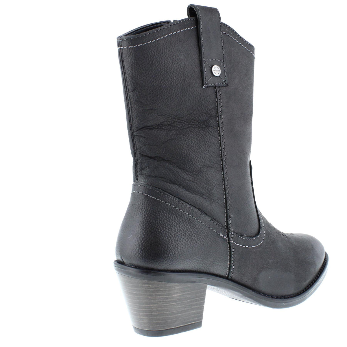 HX London Dallas Women's Leather Western Mid-Height Cowboy Boots