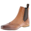 Harlow Leather Pointed Brogue Chelsea Boots