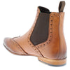 Harlow Leather Pointed Brogue Chelsea Boots