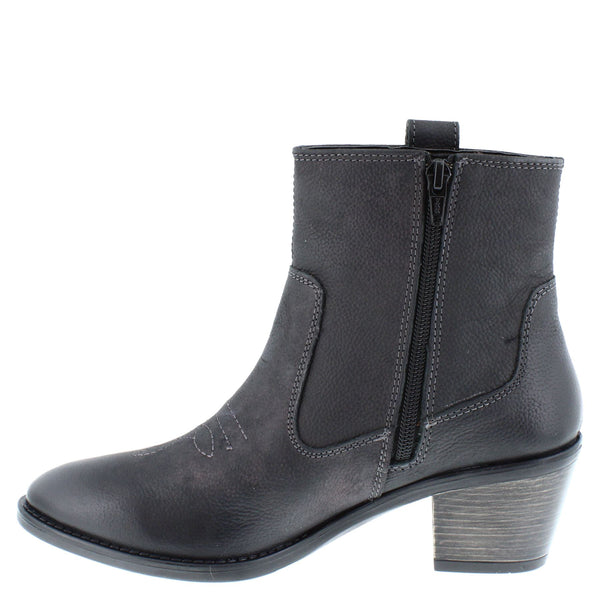 HX London Dakota Women's Leather Western Ankle Cowboy Boots