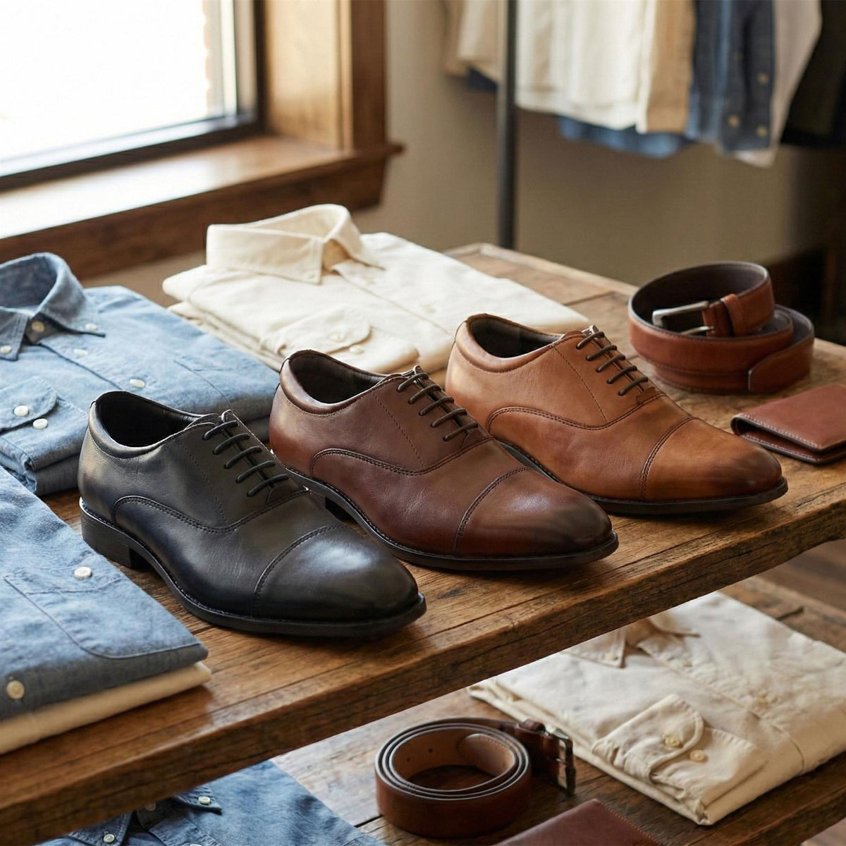 Charing Lace Up Cap Oxford Shoes