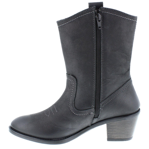 HX London Dallas Women's Leather Western Mid-Height Cowboy Boots