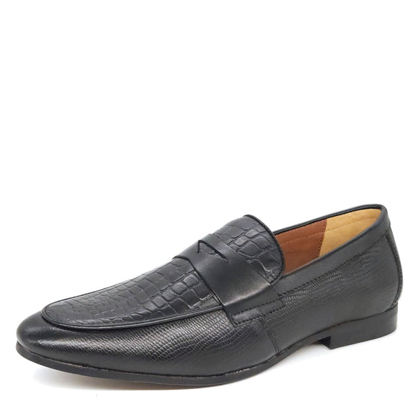 Sutton Textured Penny Loafers