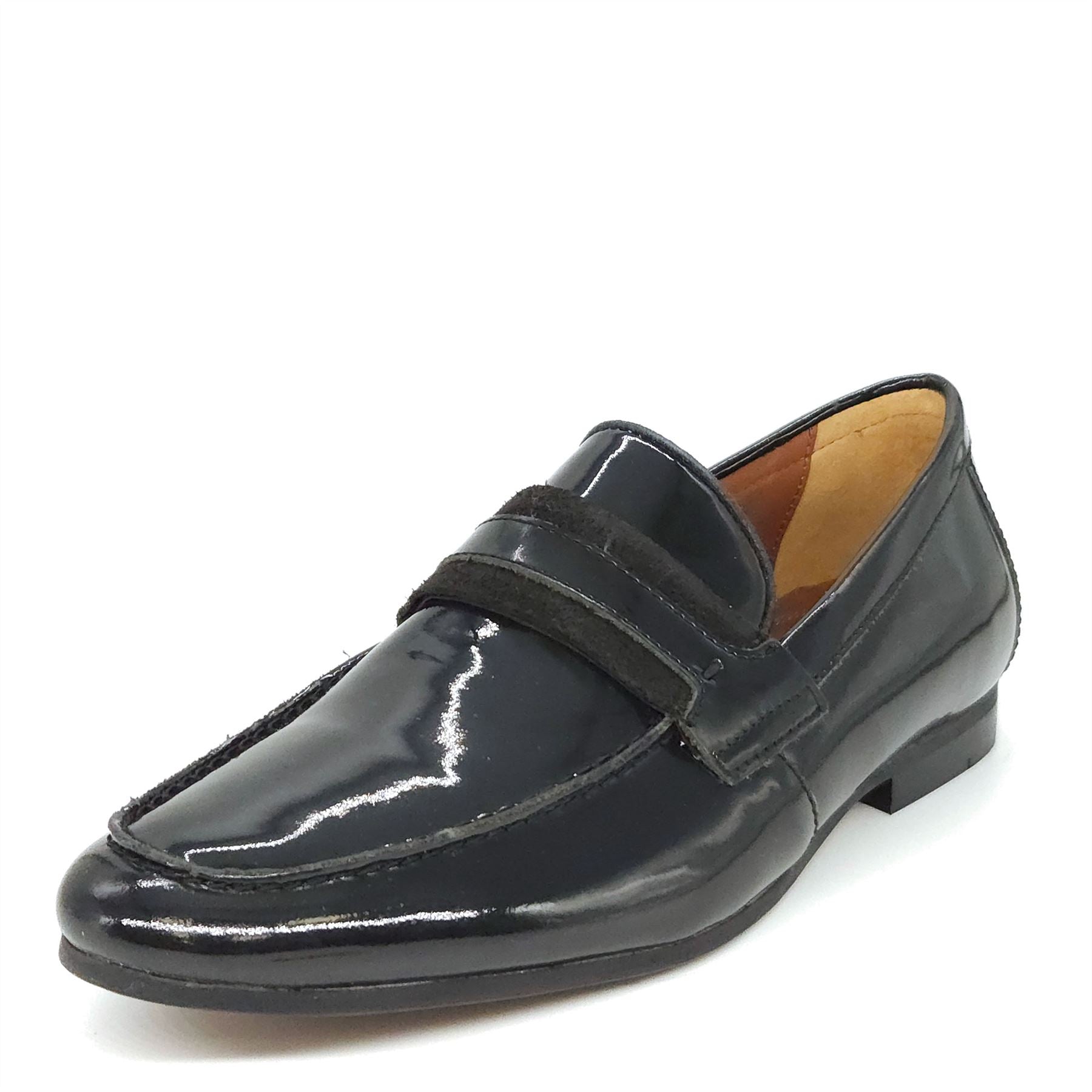 Leather deals patent loafers