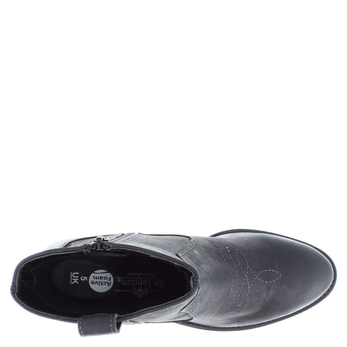 HX London Dakota Women's Leather Western Ankle Cowboy Boots