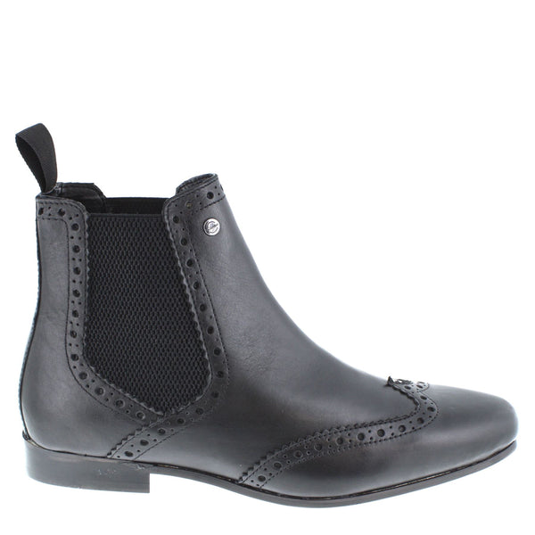 HX London Harlow Men's Leather Smart Pointed Toe Brogue Chelsea Boots