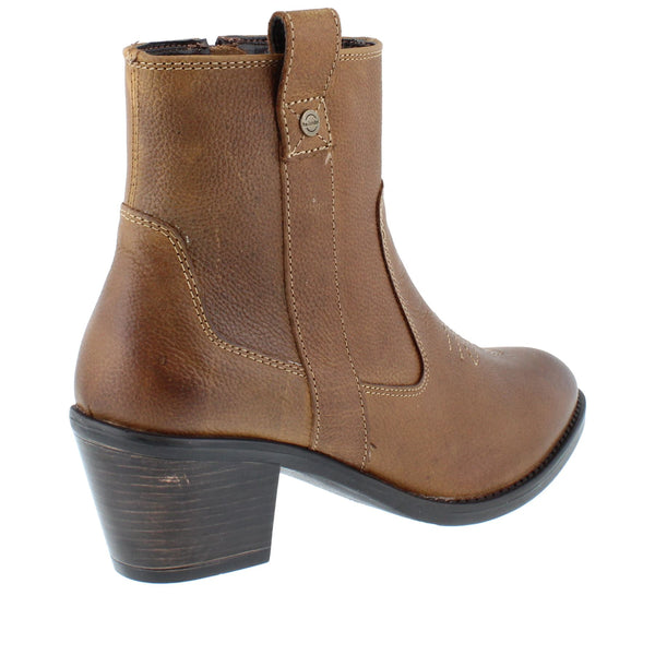 HX London Dakota Women's Leather Western Ankle Cowboy Boots