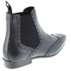 HX London Harlow Men's Leather Smart Pointed Toe Brogue Chelsea Boots