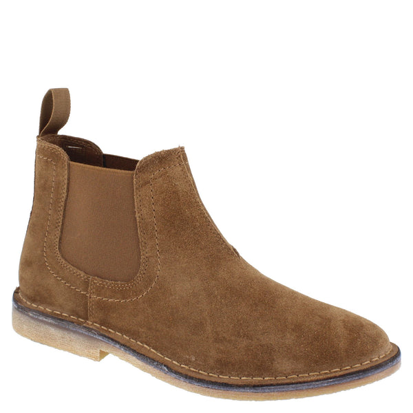 HX London Mojave Men's Suede Leather Pull On Desert Chelsea Boots