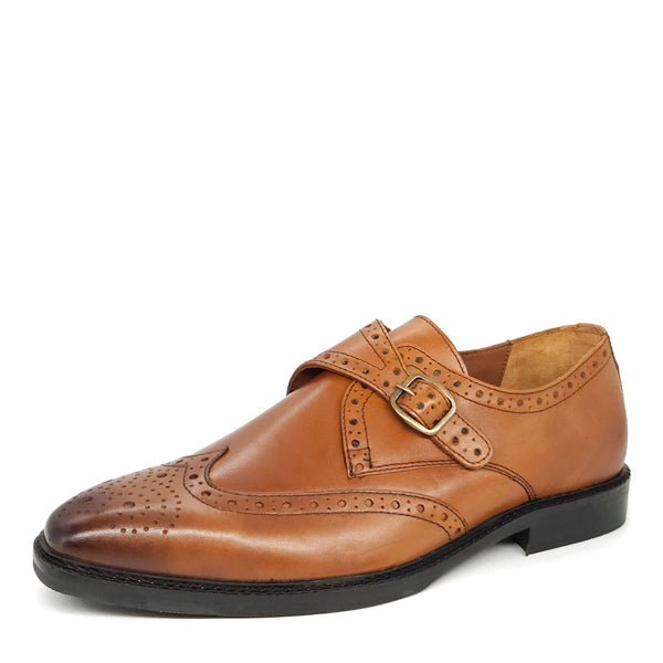 Barnet Monk Strap Brogue Shoes