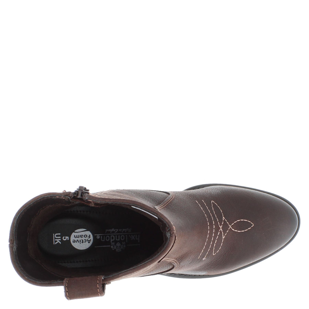 HX London Dakota Women's Leather Western Ankle Cowboy Boots