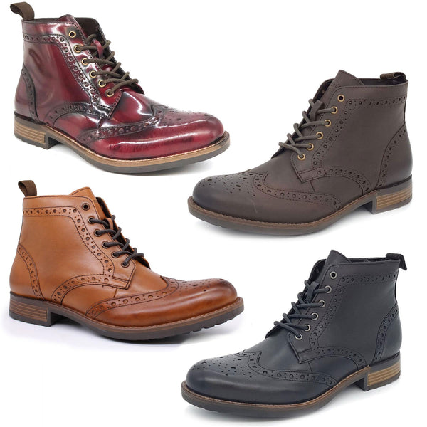 Kingston Brogue Lace Up Boots
