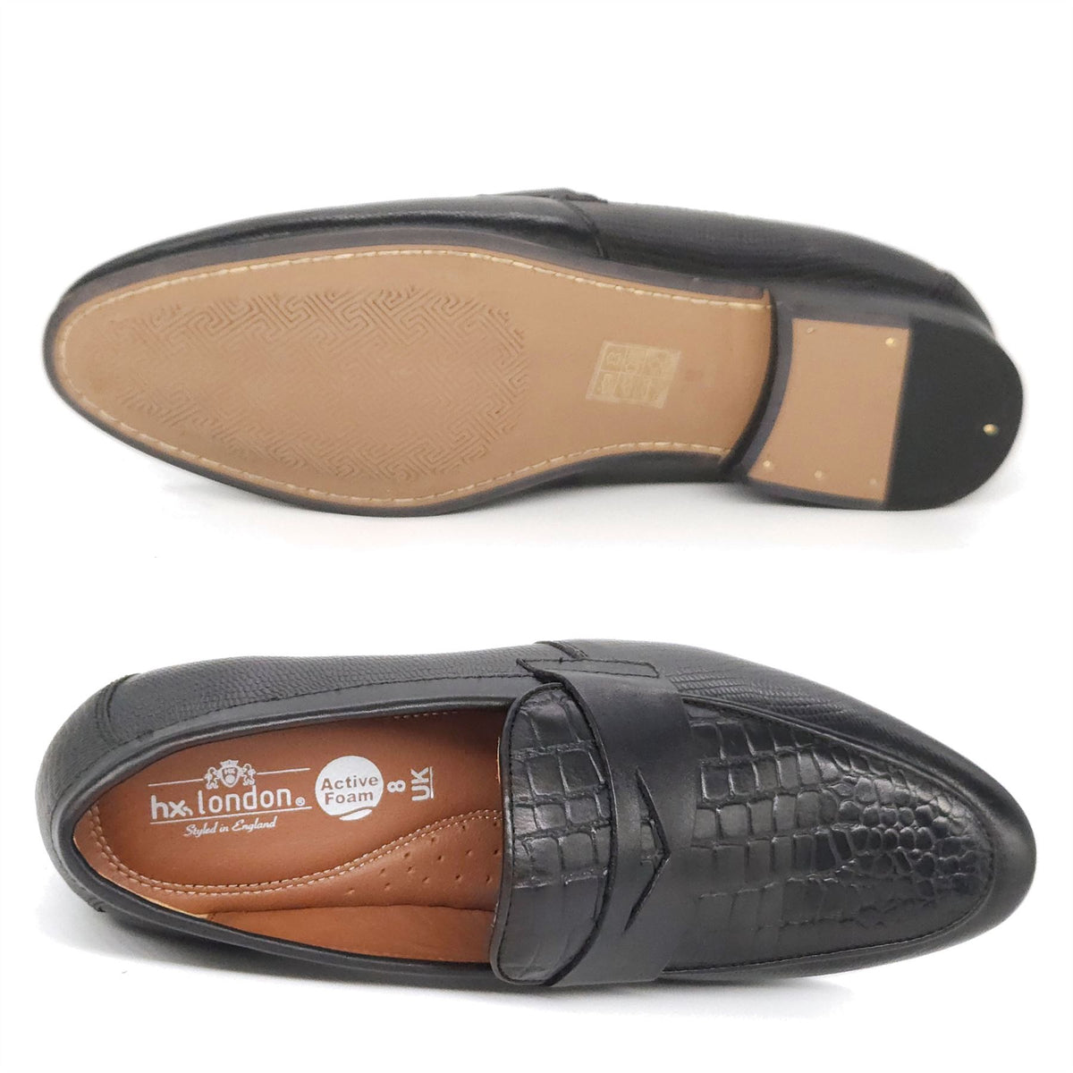 Sutton Textured Penny Loafers