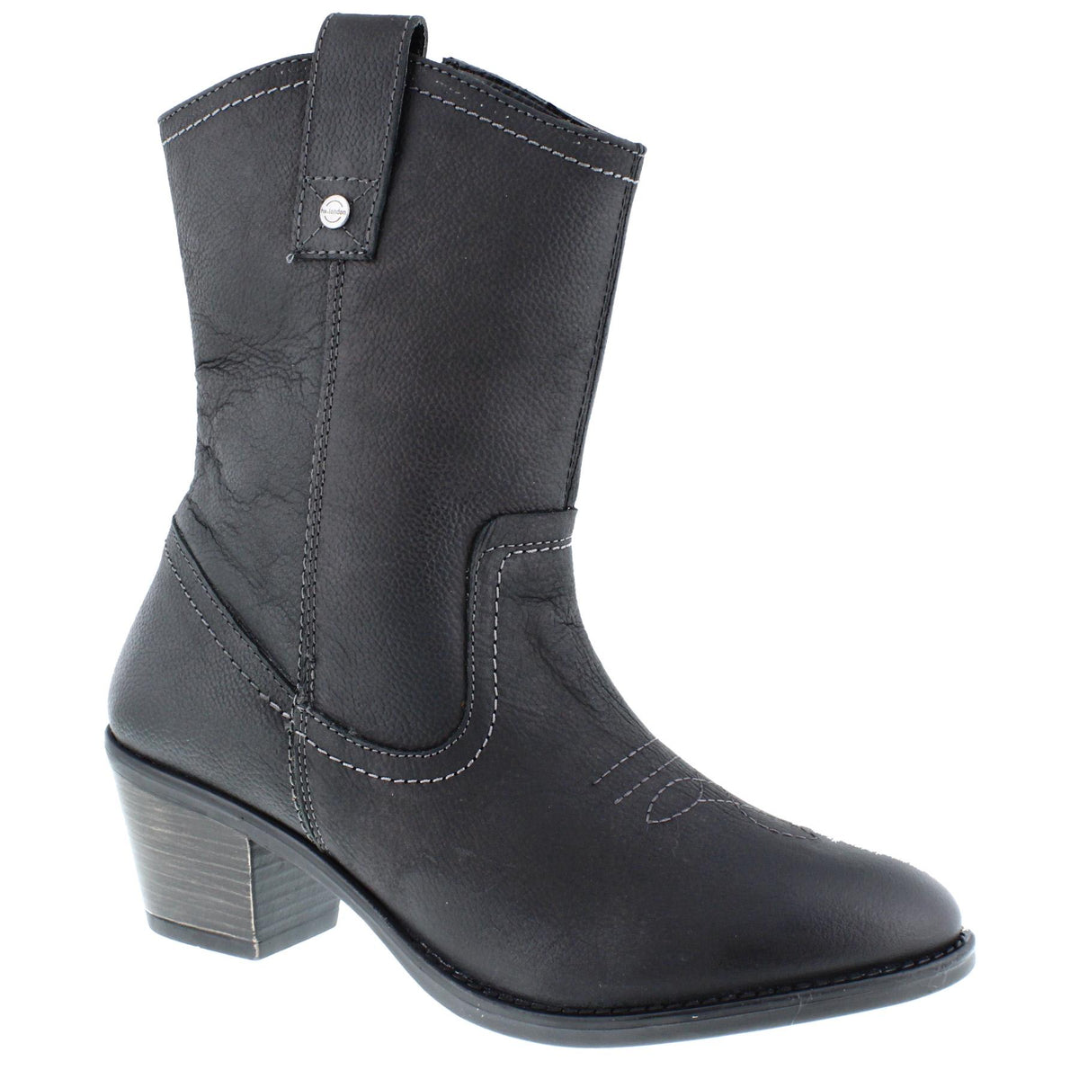 HX London Dallas Women's Leather Western Mid-Height Cowboy Boots