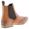 Harlow Leather Pointed Brogue Chelsea Boots