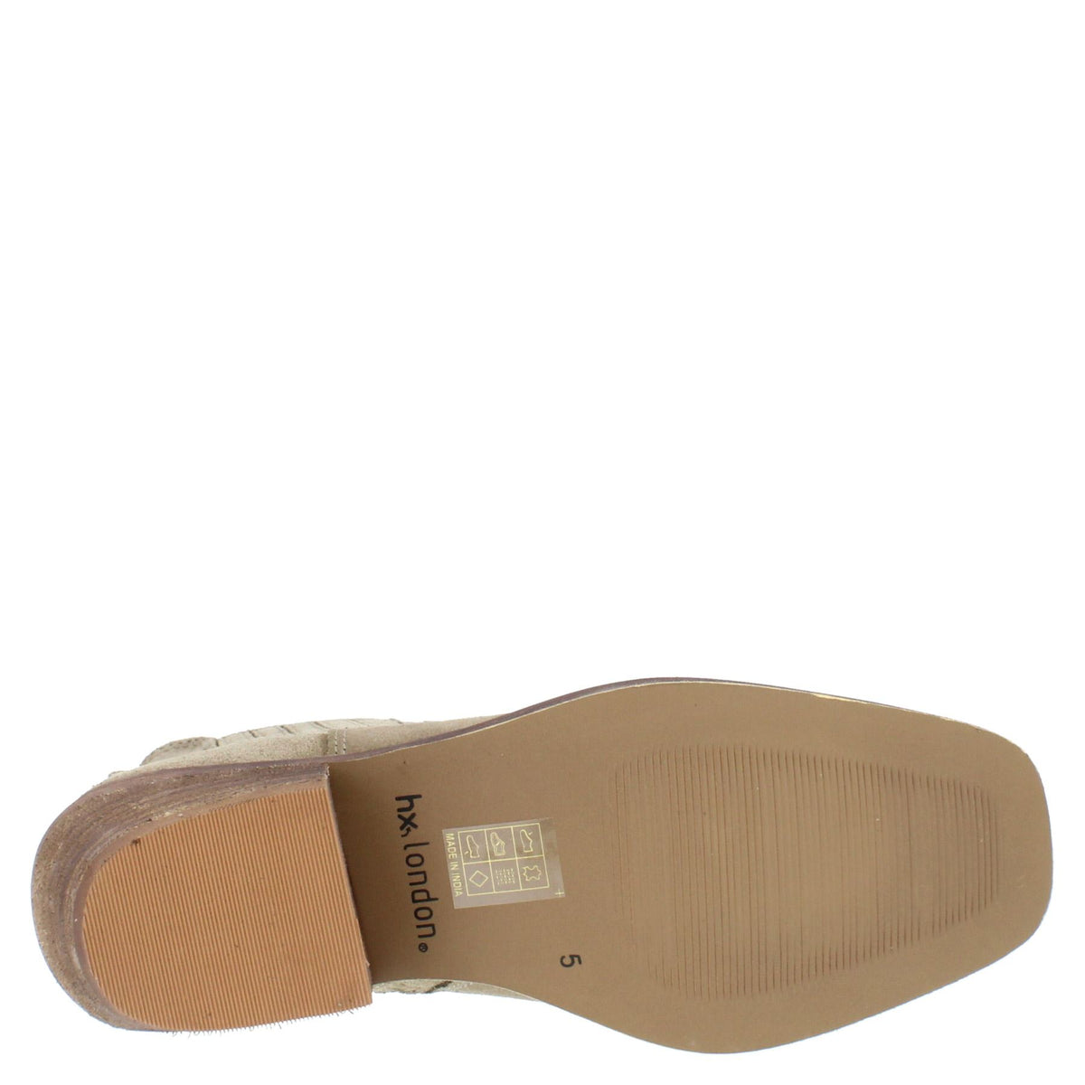 HX London Nashville Women's Suede Leather Square Toe Western Chelsea Boots