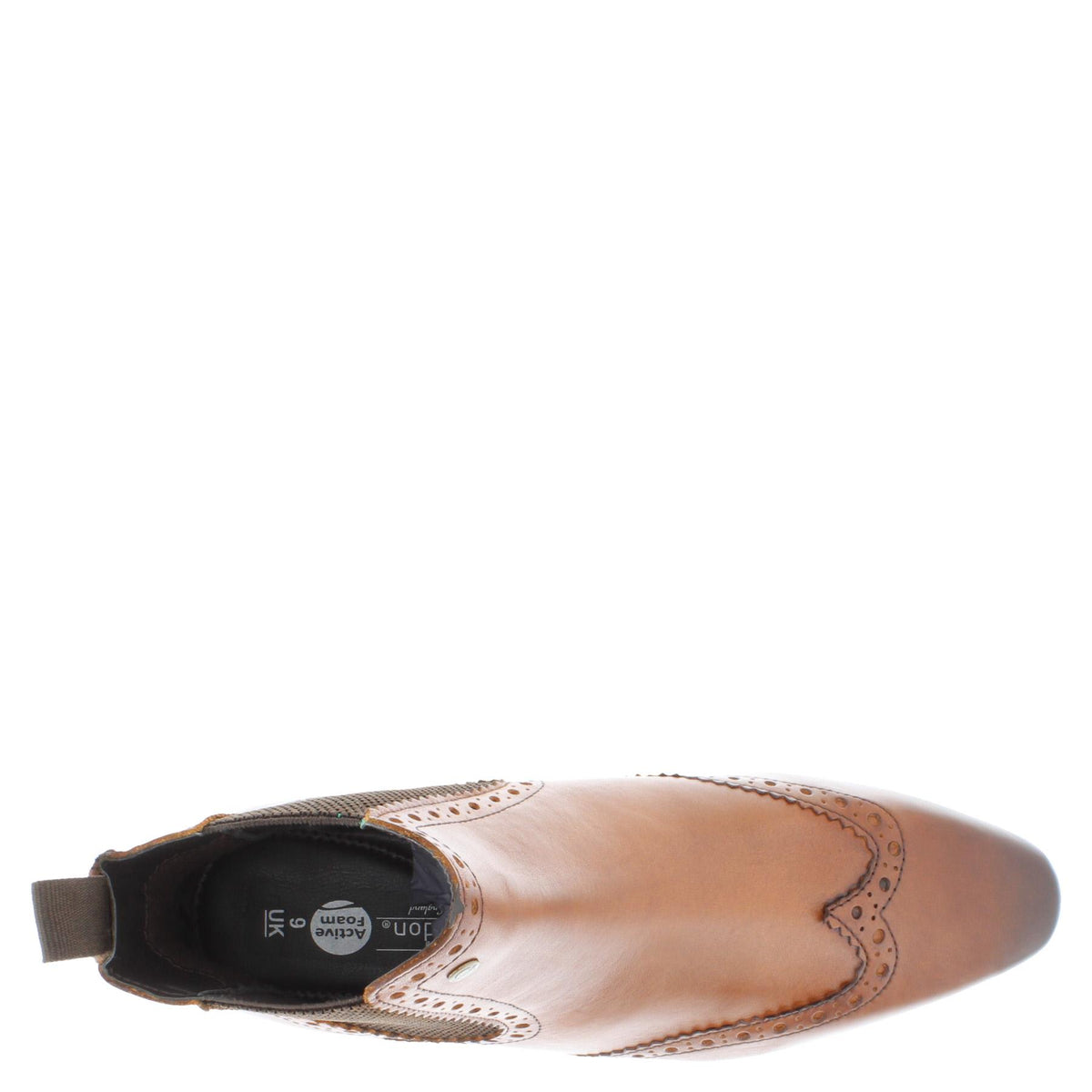 Harlow Leather Pointed Brogue Chelsea Boots