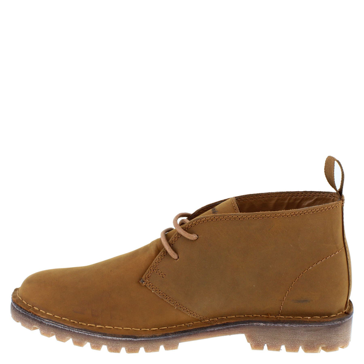 HX London Waltham Men's Leather Lace Up Cleated Sole Desert Boots