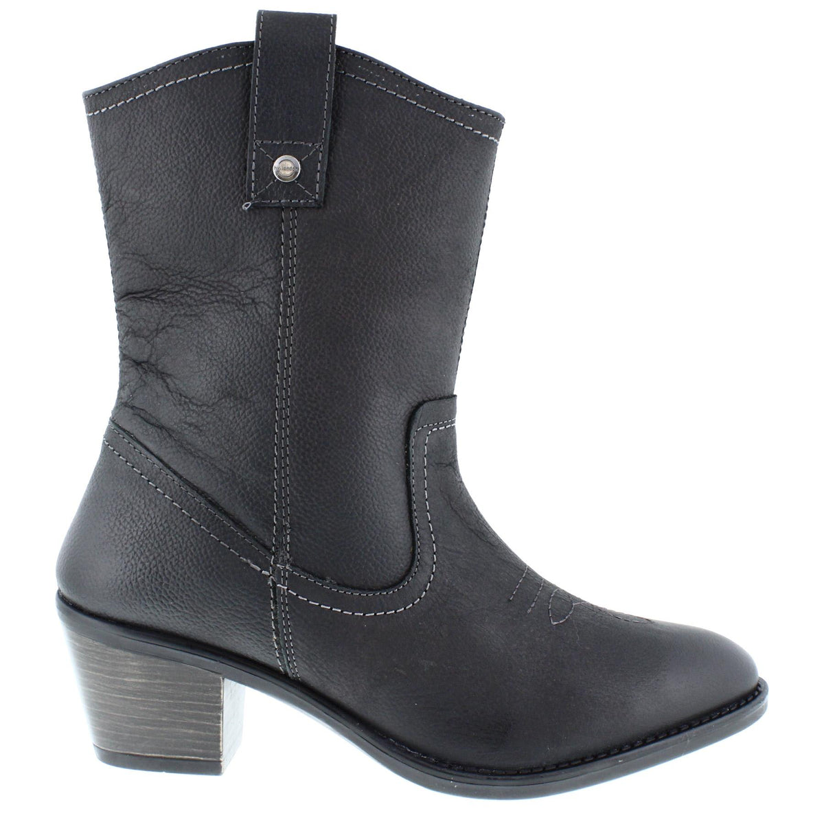 HX London Dallas Women's Leather Western Mid-Height Cowboy Boots