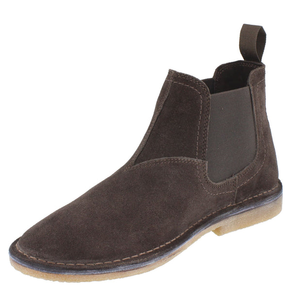 HX London Mojave Men's Suede Leather Pull On Desert Chelsea Boots
