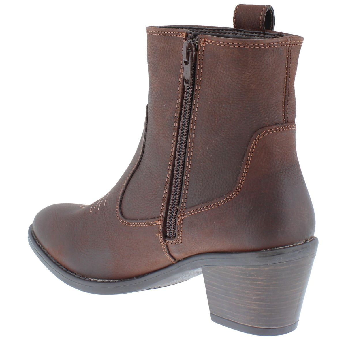 HX London Dakota Women's Leather Western Ankle Cowboy Boots