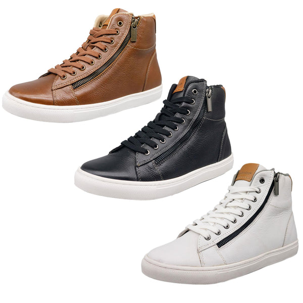 Ilford High Leather Top Trainers – HX London - Main Image