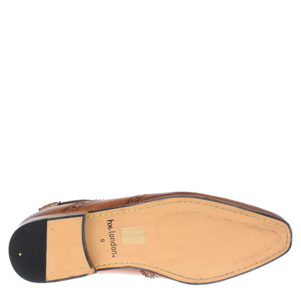 Harlow Leather Pointed Brogue Chelsea Boots