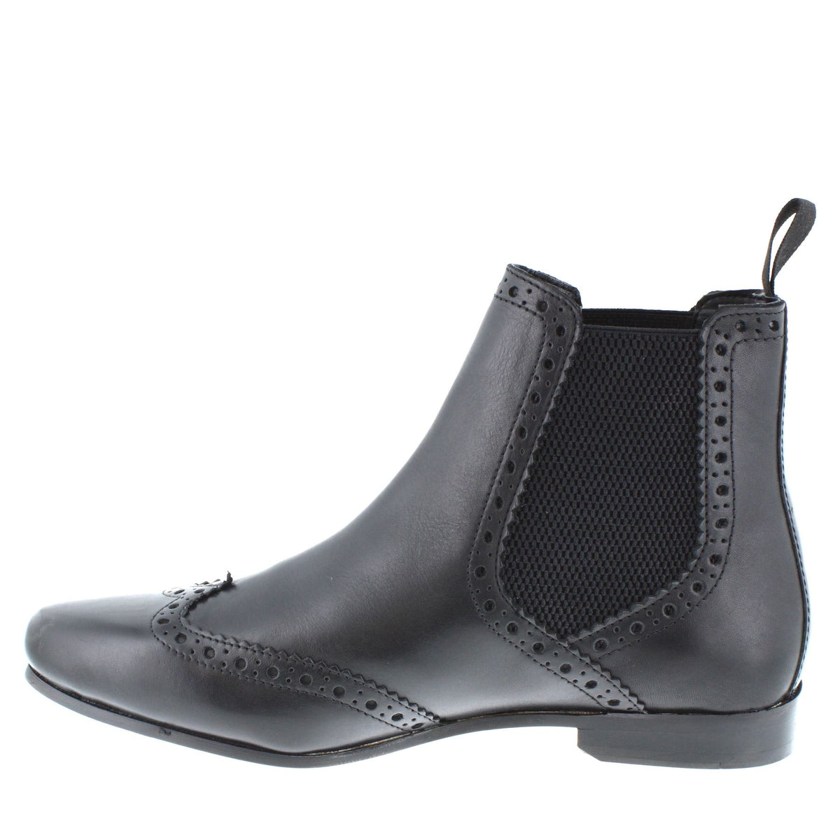 HX London Harlow Men's Leather Smart Pointed Toe Brogue Chelsea Boots