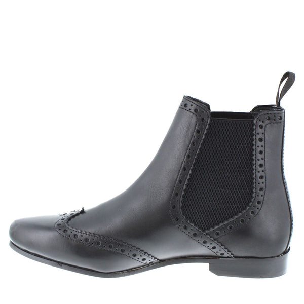 HX London Harlow Men's Leather Smart Pointed Toe Brogue Chelsea Boots