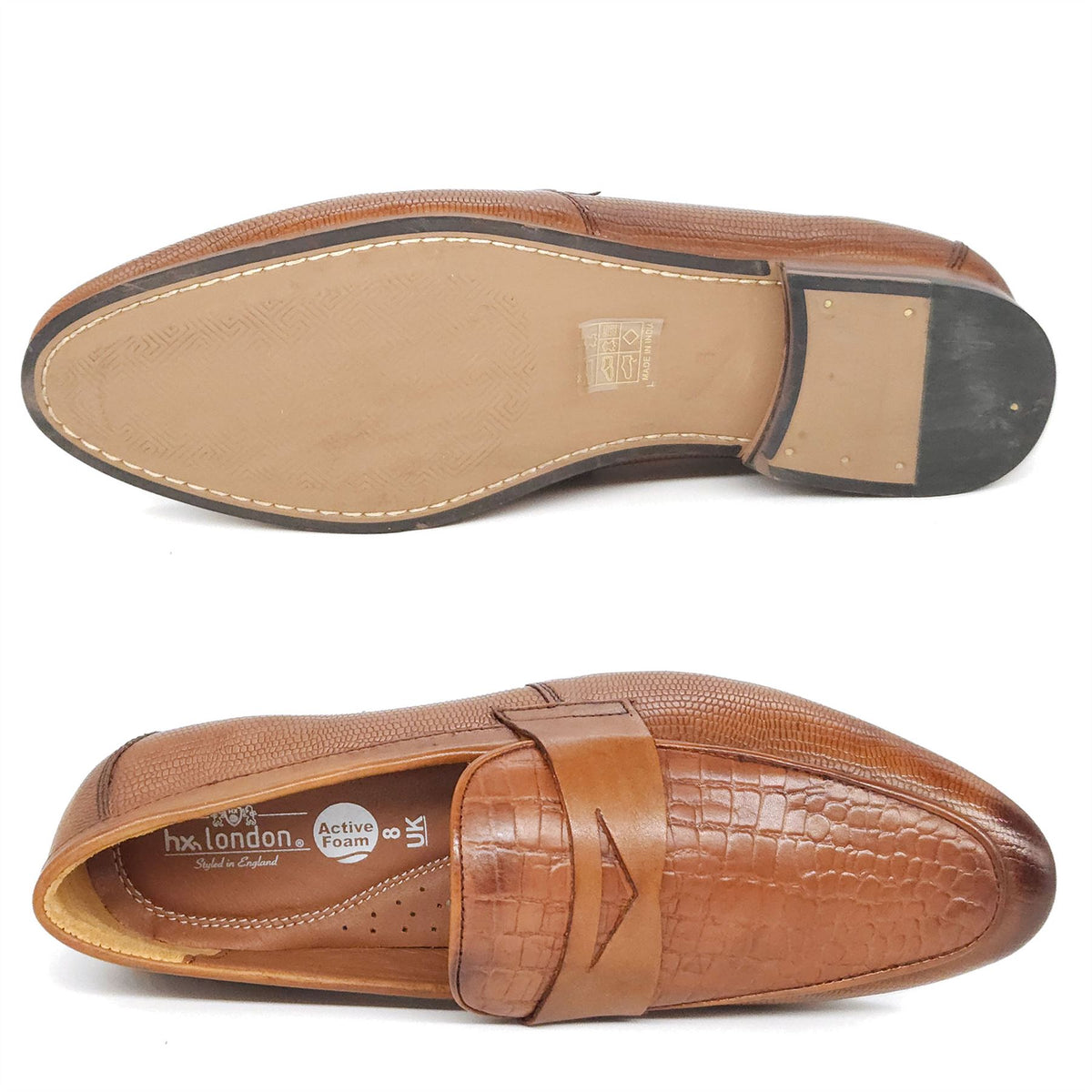 Sutton Textured Penny Loafers