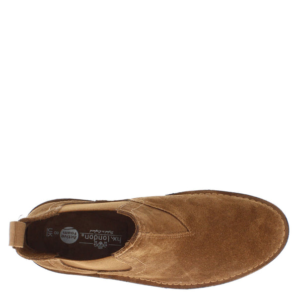 HX London Mojave Men's Suede Leather Pull On Desert Chelsea Boots