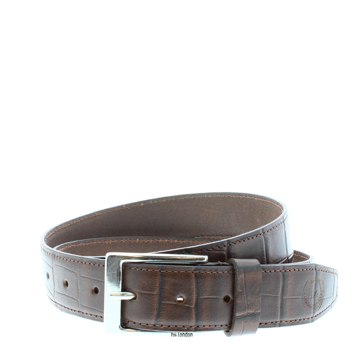 Crosswood Leather Crocodile Belt