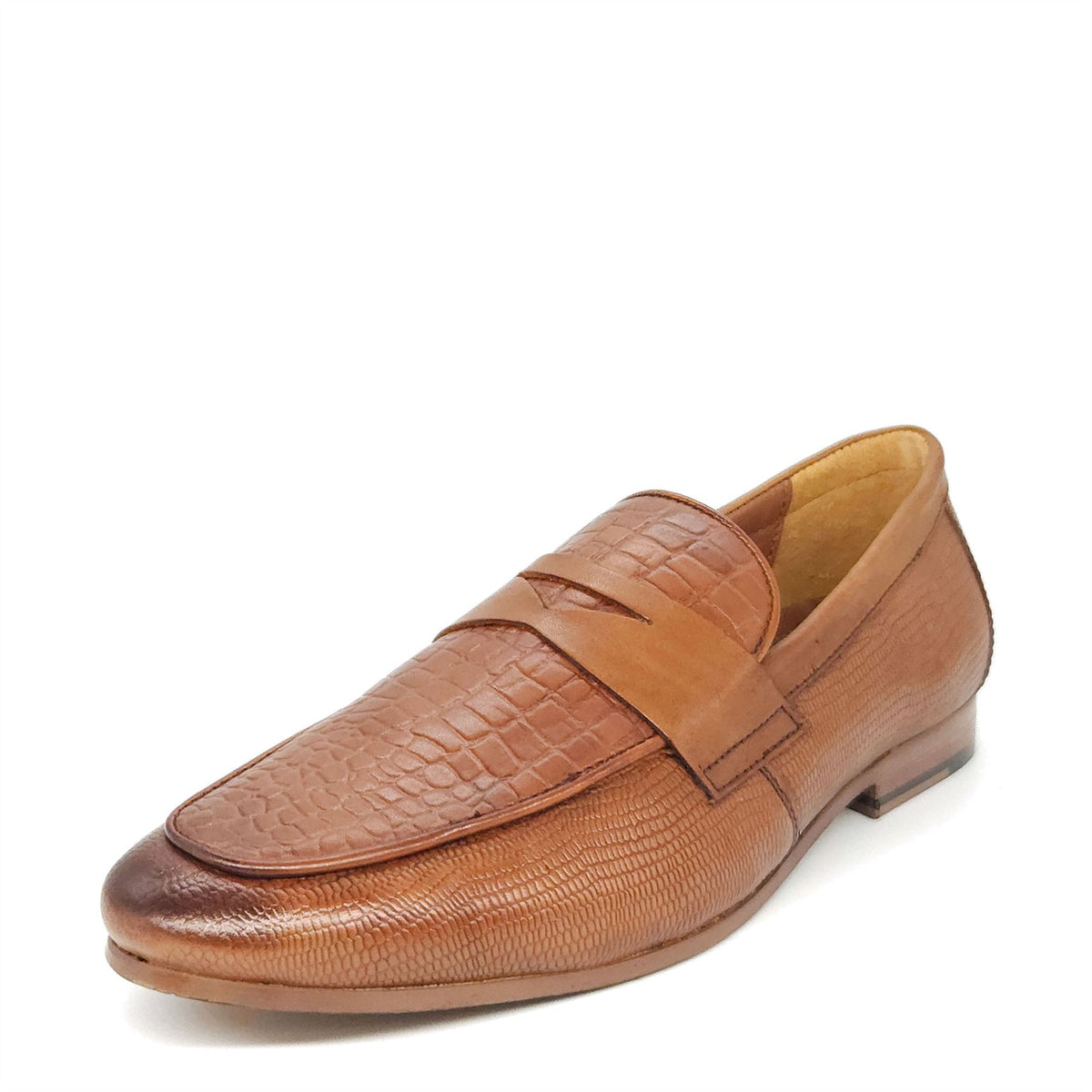 Sutton Textured Penny Loafers