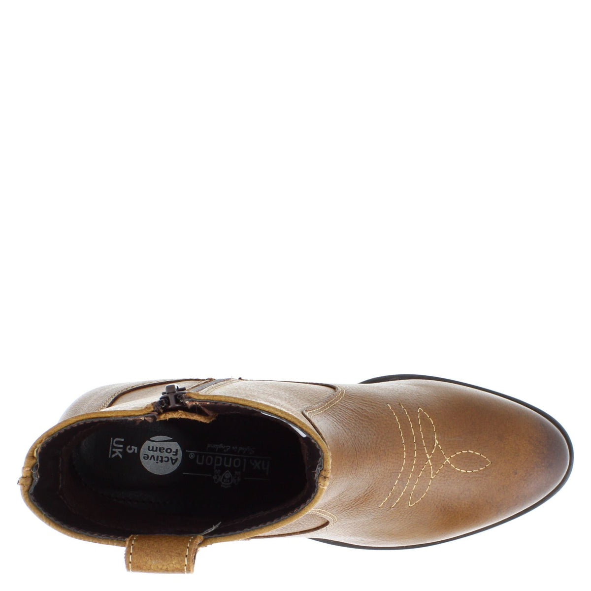 HX London Dakota Women's Leather Western Ankle Cowboy Boots